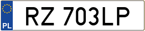Trailer License Plate